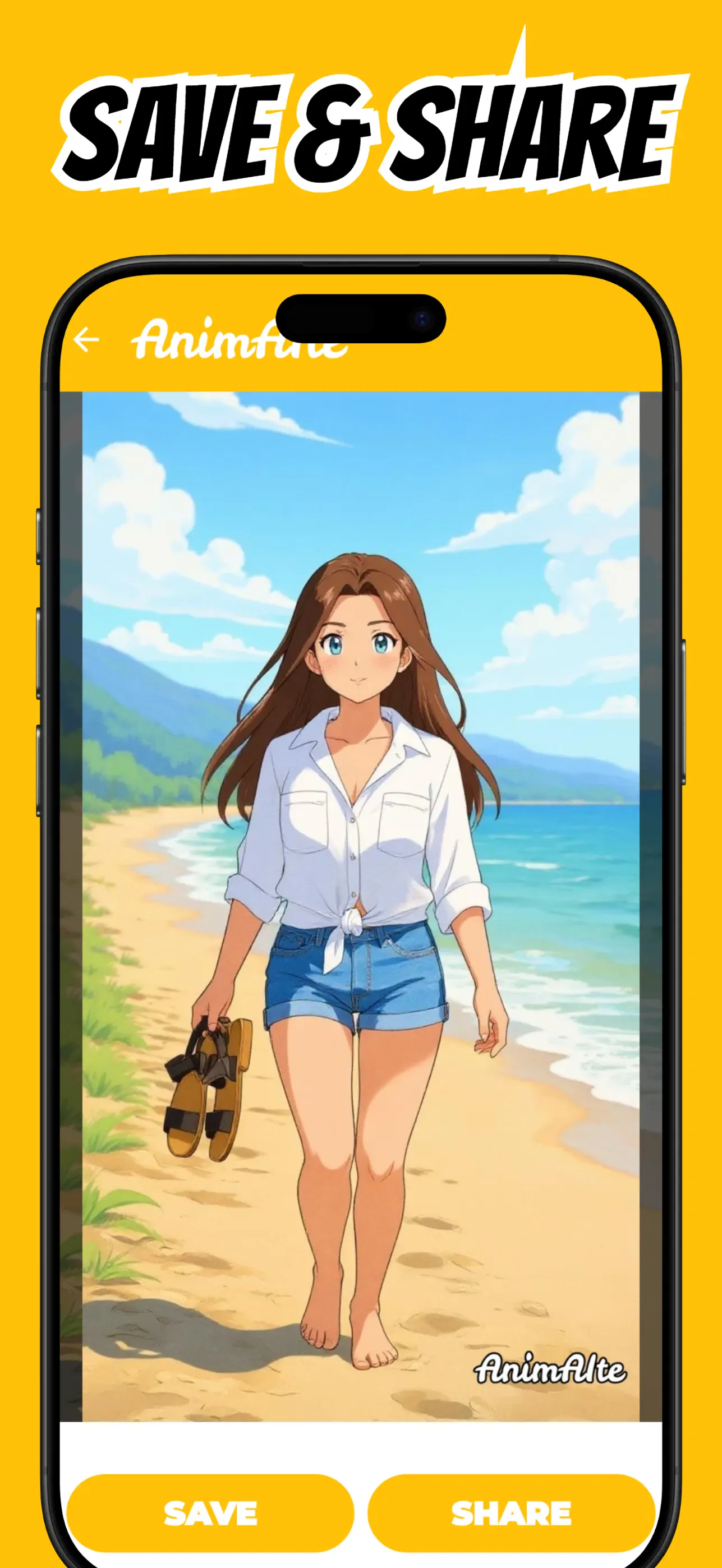 Photo to anime art styles in the AnimAIte iPhone app