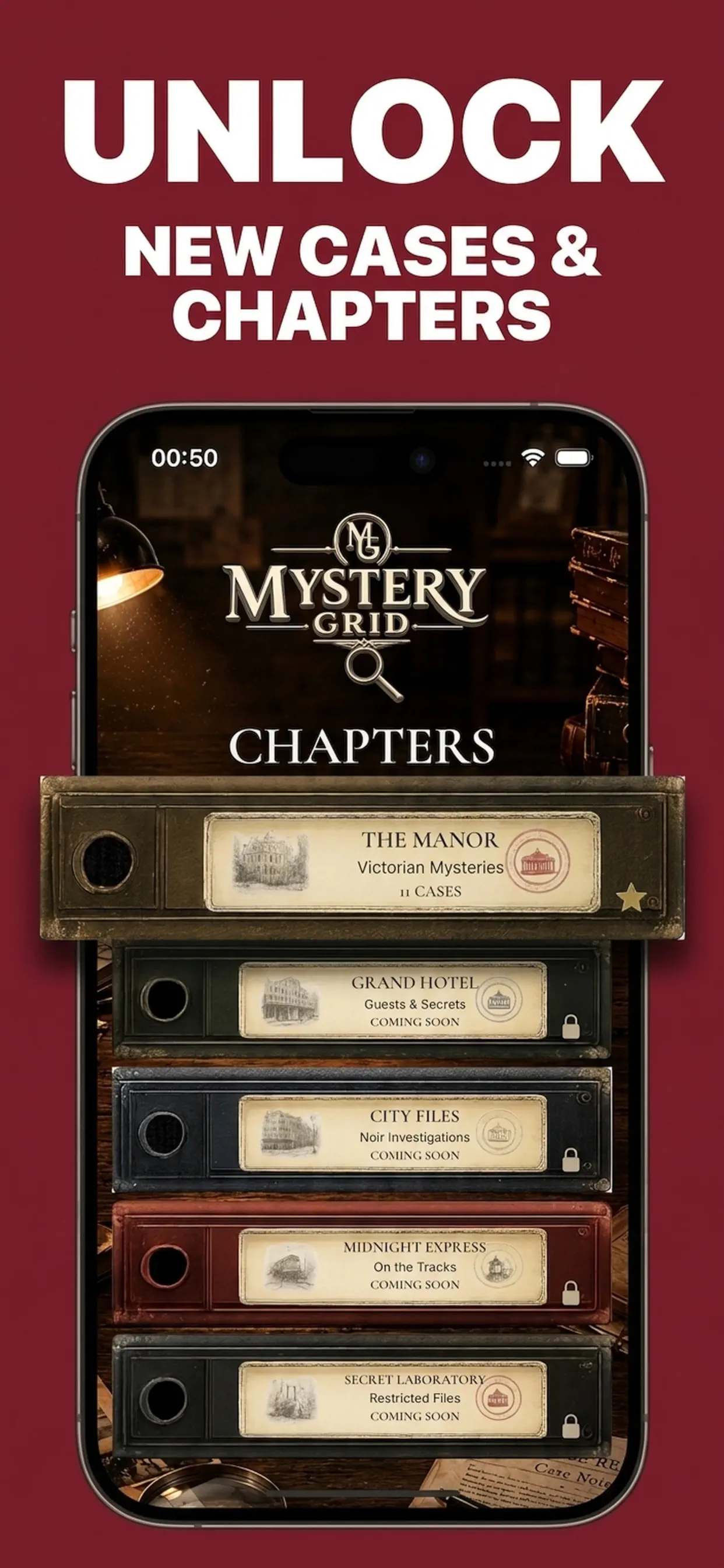 Unlocking new murder mystery puzzle cases and chapters